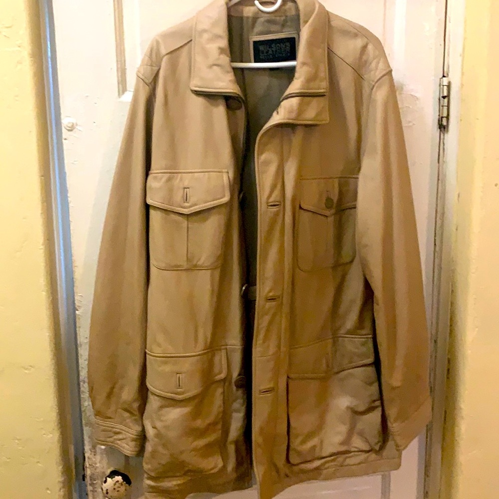 Wilson’s Leather: Pelle Studio - Leather Tan Jacket - XL for Men
